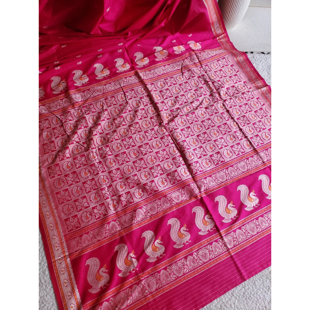 Women Pure Silk Threadwork Kanjivaram Saree Designer Handloon Wedding Festive